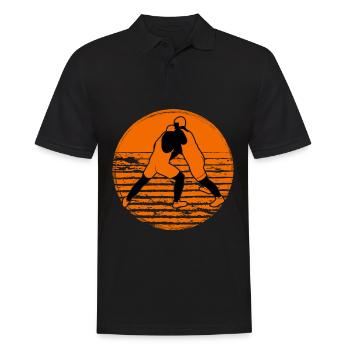 Wrestling - Männer Poloshirt - Schwarz - Vorne - Kai (181cm)