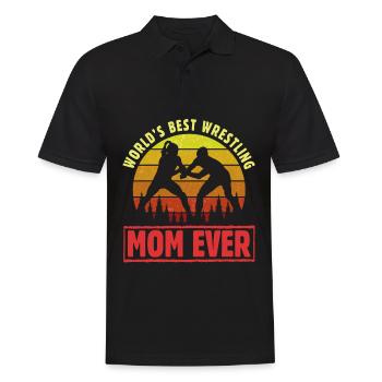 La meilleure maman lutteuse du monde de tous les temps - Polo Homme - noir - Devant - Kai (181cm)