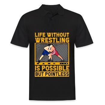 La vie sans lutte est possible mais inutile - Polo Homme - noir - Devant - Kai (181cm)