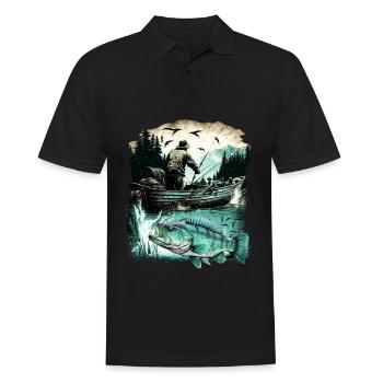 Poisson bar - Polo Homme - noir - Devant - Kai (181cm)