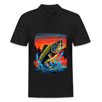 Poisson bar - Polo Homme - noir - Devant - Kai (181cm)