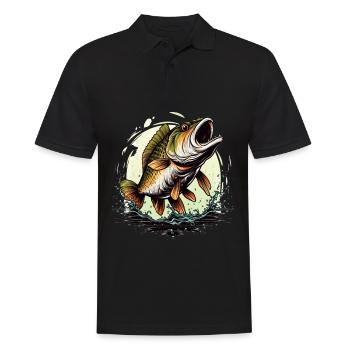Poisson bar - Polo Homme - noir - Devant - Kai (181cm)