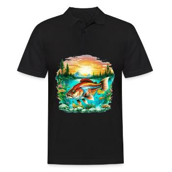 Poisson bar - Polo Homme - noir - Devant - Kai (181cm)