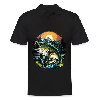 Poisson bar - Polo Homme - noir - Devant - Kai (181cm)