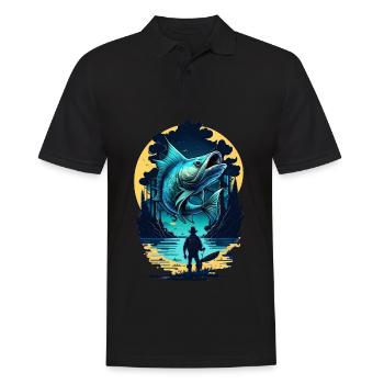 Poisson bar - Polo Homme - noir - Devant - Kai (181cm)