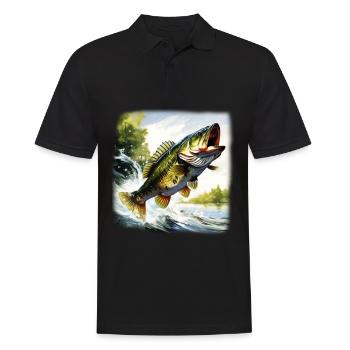 Poisson bar - Polo Homme - noir - Devant - Kai (181cm)