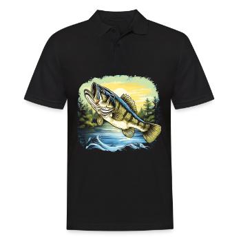 Poisson bar - Polo Homme - noir - Devant - Kai (181cm)