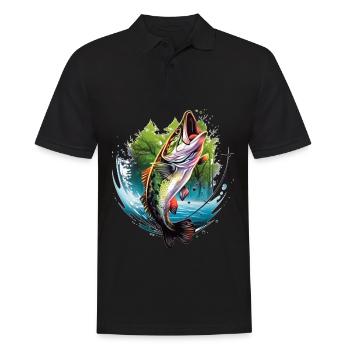 Poisson bar - Polo Homme - noir - Devant - Kai (181cm)