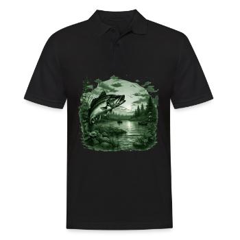 Poisson bar - Polo Homme - noir - Devant - Kai (181cm)
