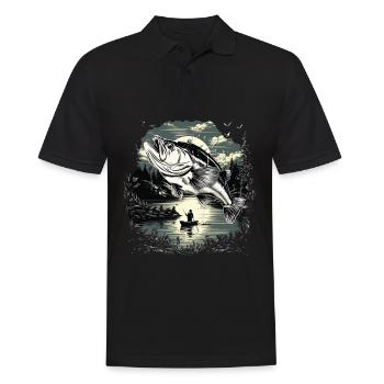 Poisson bar - Polo Homme - noir - Devant - Kai (181cm)