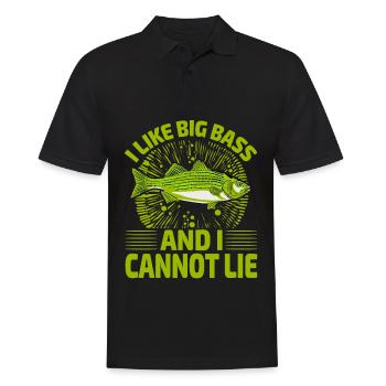 Ich mag Big Bass und kann nicht lügen - Männer Poloshirt - Schwarz - Vorne - Kai (181cm)