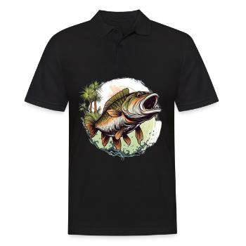 Poisson bar - Polo Homme - noir - Devant - Kai (181cm)