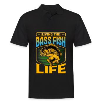 Das Leben der Barschfische leben - Männer Poloshirt - Schwarz - Vorne - Kai (181cm)