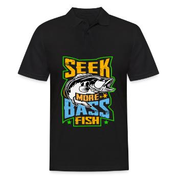 Suchen Sie mehr Barschfische - Männer Poloshirt - Schwarz - Vorne - Kai (181cm)