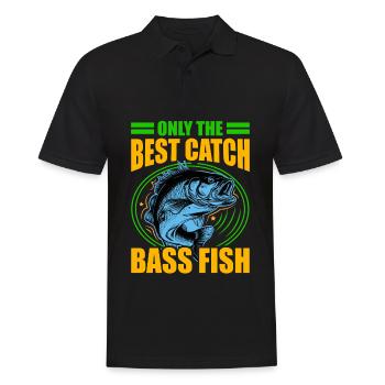 Nur der beste Fang Barschfische - Männer Poloshirt - Schwarz - Vorne - Kai (181cm)