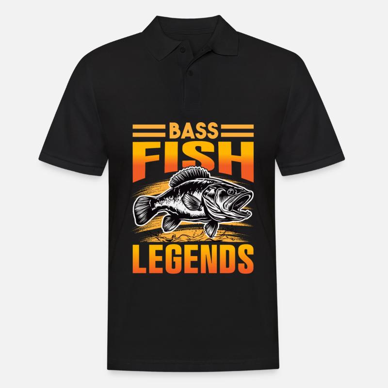 Barschfisch-Legenden - Männer Poloshirt - Schwarz