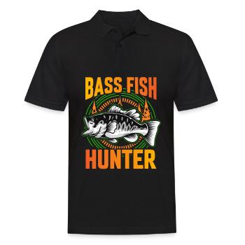 Chasseur de poissons d’achigan - Polo Homme - noir - Devant - Kai (181cm)