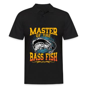 Meister des Barschfisches - Männer Poloshirt - Schwarz - Vorne - Kai (181cm)