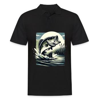 Poisson bar - Polo Homme - noir - Devant - Kai (181cm)