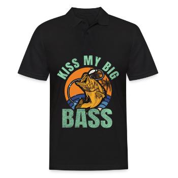 Embrasse mon Big Bass - Polo Homme - noir - Devant - Kai (181cm)