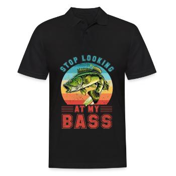Arrêtez de regarder ma basse - Polo Homme - noir - Devant - Kai (181cm)