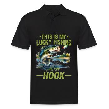 C’est mon hameçon de pêche porte-bonheur - Polo Homme - noir - Devant - Kai (181cm)