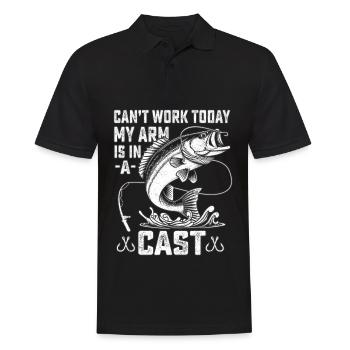 Can't work today my arm is in a cast - Men's Polo Shirt - black - Front - Kai (181cm)