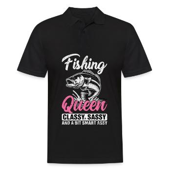 Angelkönigin Cassy frech und ein bisschen frech - Männer Poloshirt - Schwarz - Vorne - Kai (181cm)