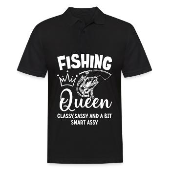 Fishing Queen Cassy frech und ein bisschen frech - Männer Poloshirt - Schwarz - Vorne - Kai (181cm)