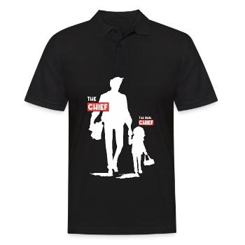 Lustiges Papa-Tochter-Design - Männer Poloshirt - Schwarz - Vorne - Kai (181cm)