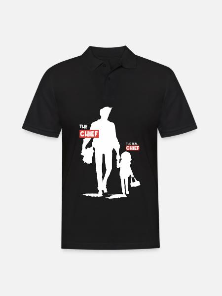 Funny Dad Daughter Design - Men's Polo Shirt - black