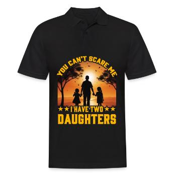 Du kannst mich nicht erschrecken, ich habe zwei Töchter - Männer Poloshirt - Schwarz - Vorne - Kai (181cm)