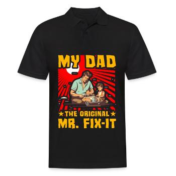 Mein Vater, der ursprüngliche Mr. Fix-it - Männer Poloshirt - Schwarz - Vorne - Kai (181cm)