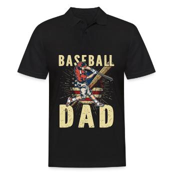 Baseball Dad - Men's Polo Shirt - black - Front - Kai (181cm)