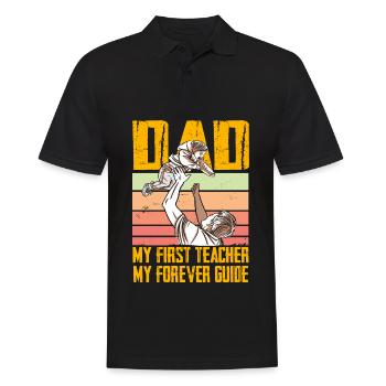Dad my first Teacher my forever Guide - Men's Polo Shirt - black - Front - Kai (181cm)