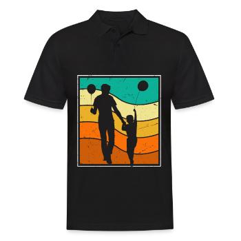 Dad - Men's Polo Shirt - black - Front - Kai (181cm)