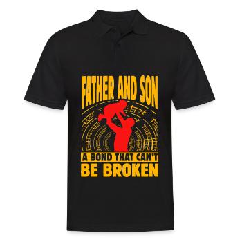 Vater und Sohn: eine Bindung, die nicht gebrochen werden kann - Männer Poloshirt - Schwarz - Vorne - Kai (181cm)