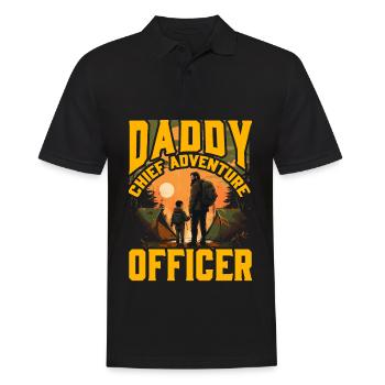 Papa Chef de l’aventure - Polo Homme - noir - Devant - Kai (181cm)