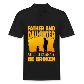 Vater und Tochter: eine Bindung, die nicht gebrochen werden kann - Männer Poloshirt - Schwarz - Vorne - Kai (181cm)