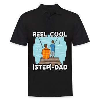 Reel Cool Step Dad - Men's Polo Shirt - black - Front - Kai (181cm)