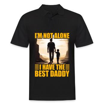Ich bin nicht allein, ich habe den besten Daddy - Männer Poloshirt - Schwarz - Vorne - Kai (181cm)
