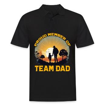 Fier membre de l’équipe papa - Polo Homme - noir - Devant - Kai (181cm)