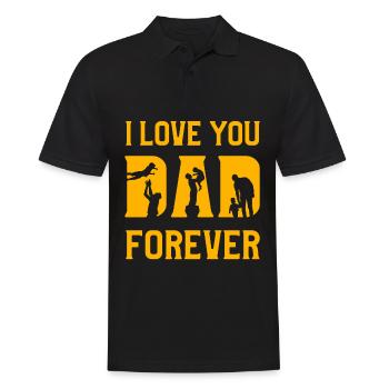 I love you Dad forever - Men's Polo Shirt - black - Front - Kai (181cm)