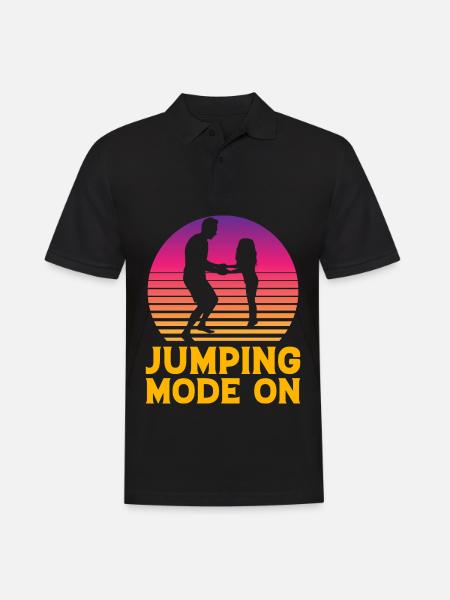 Sprungmodus ein - Männer Poloshirt - Schwarz