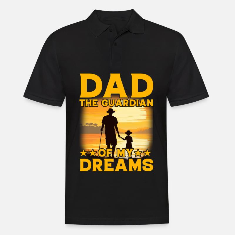 Papa, der Wächter, träumt - Männer Poloshirt - Schwarz