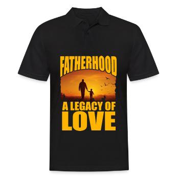 Fatherhood a legacy of love - Men's Polo Shirt - black - Front - Kai (181cm)