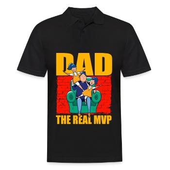 Dad - Men's Polo Shirt - black - Front - Kai (181cm)