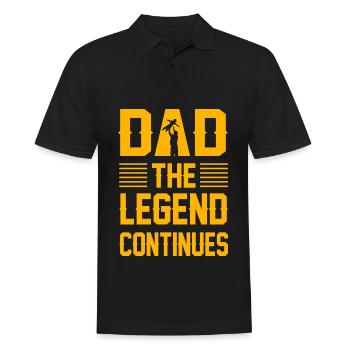 Dad the Legend continues - Men's Polo Shirt - black - Front - Kai (181cm)