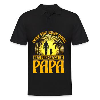Seuls les meilleurs papas sont promus au rang de papa - Polo Homme - noir - Devant - Kai (181cm)