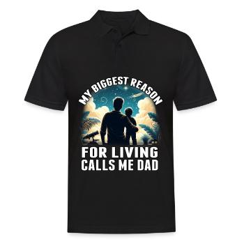 My Biggest Reason for Living calls me dad - Men's Polo Shirt - black - Front - Kai (181cm)